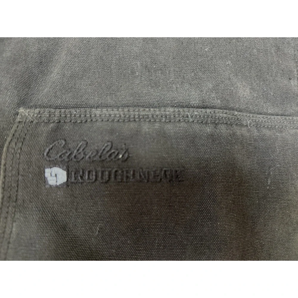 CABELA'S RoughNeck Mens 3XL Brown Canvas Quilt Lined Insulated Zip Work Vest